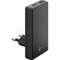 Chargeur secteurGoobayFast Charger 90° Flat 2x USB-C… | MonPC.Store