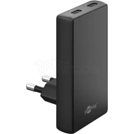 Chargeur secteurGoobayFast Charger 90° Flat 2x USB-C… | MonPC.Store
