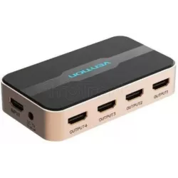 Splitter HDMI 4KVention4 ports (Noir/Or) | MonPC.Store