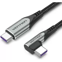 Cable angle droitVentionUSB-C M/M 1m 100W (Gris) | MonPC.Store
