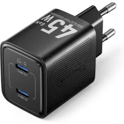 Chargeur secteurVentionGaN 2xUSB-C 45W (Noir) | MonPC.Store