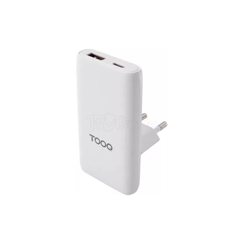 Chargeur de voyage Tooq GaN 1x USB-C + 1x USB-A 65W… | MonPC.Store