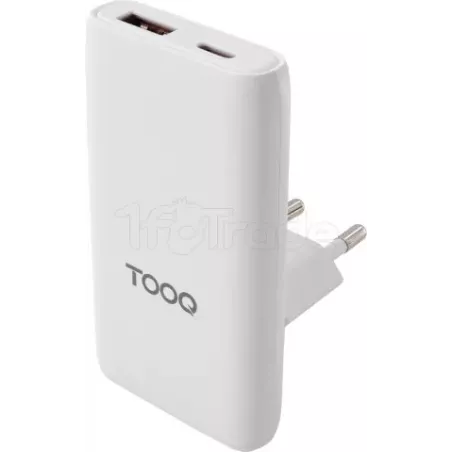 Chargeur de voyage Tooq GaN 1x USB-C + 1x USB-A 65W… | MonPC.Store