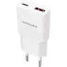 Chargeur secteurNanocable1x USB-C + USB-A 20W (Blanc) | MonPC.Store