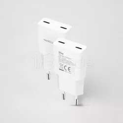 Chargeur secteurNanocable2x USB-C 20W (Blanc) | MonPC.Store