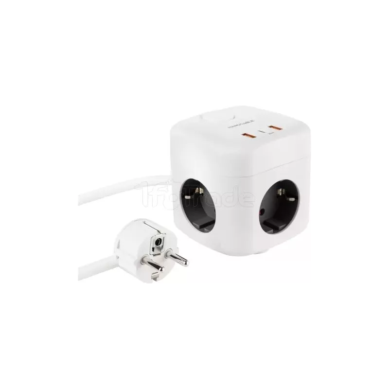 MultipriseNanocableGaN x 3 prises + x 2 USB-A + x 1… | MonPC.Store