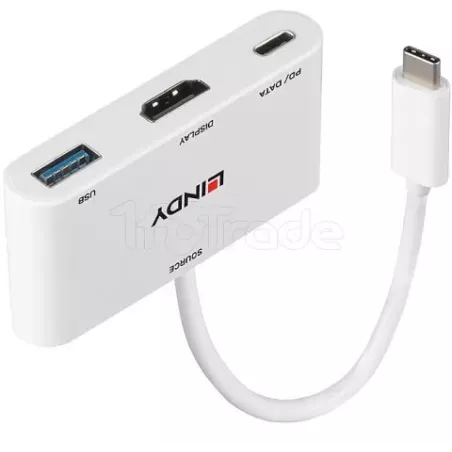 ConvertisseurLindyUSB C mâle vers HDMI femelle & USB A… | MonPC.Store