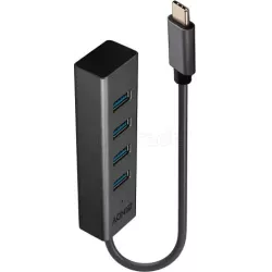 Hub USB 3.2Lindy- 4 ports type C (Noir) | MonPC.Store