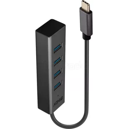 Hub USB 3.2Lindy- 4 ports type C (Noir) | MonPC.Store