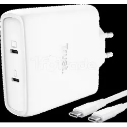 Chargeur secteurTrustMaxo 2x port USB-C - 100W (Blanc) | MonPC.Store