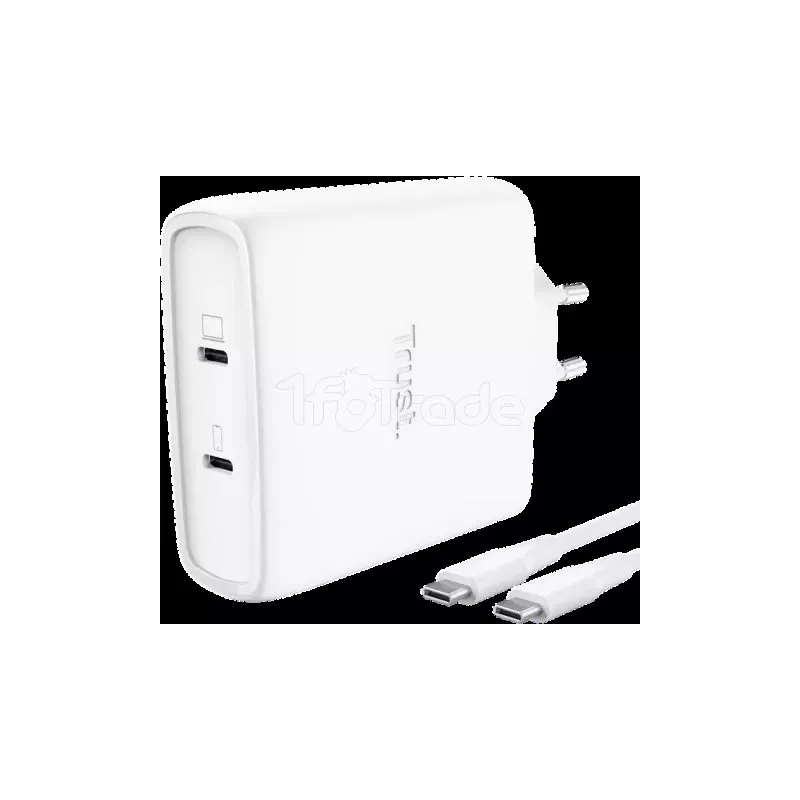 Chargeur secteurTrustMaxo 2x port USB-C - 100W (Blanc) | MonPC.Store