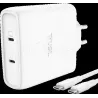 Chargeur secteurTrustMaxo 2x port USB-C - 100W (Blanc) | MonPC.Store