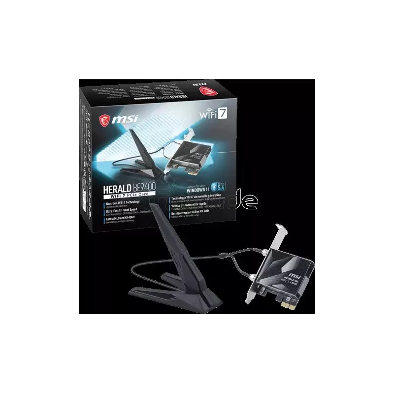 Carte Réseau PCIe WiFi 7MSIHerald(BE9400) | MonPC.Store