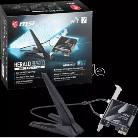 Carte Réseau PCIe WiFi 7MSIHerald(BE9400) | MonPC.Store