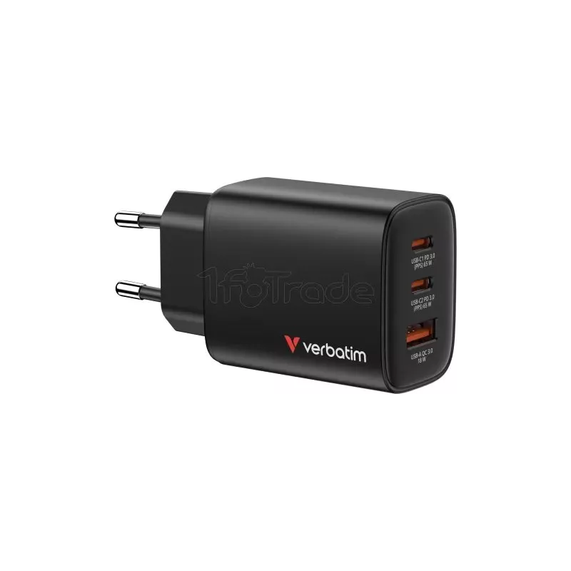 Chargeur secteurVerbatimEssentials GaN2x USB-C + 1x… | MonPC.Store