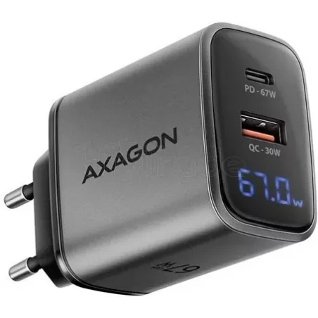 Chargeur secteurAxagonACU-PQ67D - 1x USB-A + 1x USB-C… | MonPC.Store