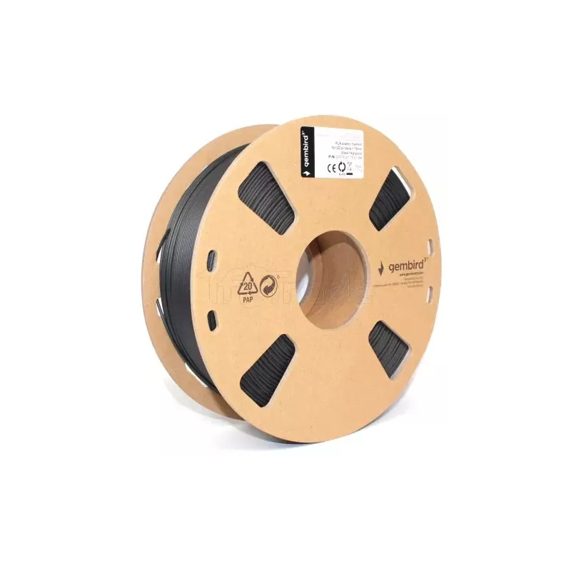 Bobine de Filament PLA 3DGembirdNoir Ø1.75mm - 1kg | MonPC.Store