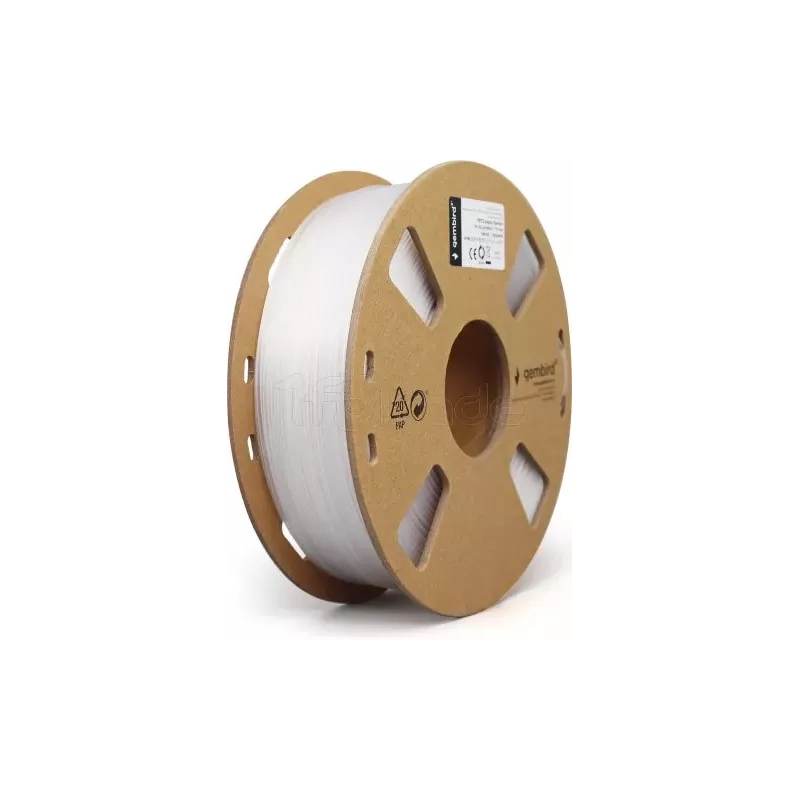 Bobine de Filament PET-G 3DGembirdBlanc Ø1.75mm - 1kg | MonPC.Store