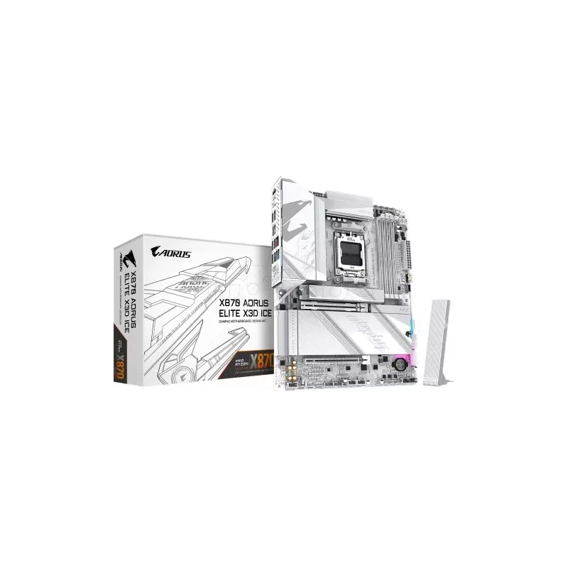 Carte MèreGigabyteX870 Aorus Elite X3D Ice(AMD AM5) | MonPC.Store
