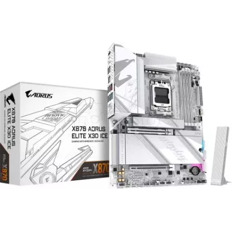 Carte MèreGigabyteX870 Aorus Elite X3D Ice(AMD AM5) | MonPC.Store