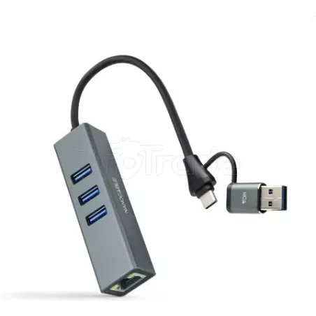 Hub USB 3.0Nanocable- 3 ports (Gris) | MonPC.Store