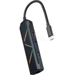 Hub USB-C 3.1Nanocable- 2x USB-A et 1x USB-C Noir) | MonPC.Store