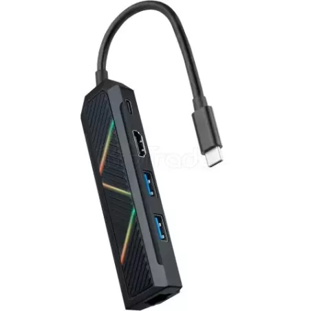 Hub USB-C 3.1Nanocable- 2x USB-A et 1x USB-C Noir) | MonPC.Store