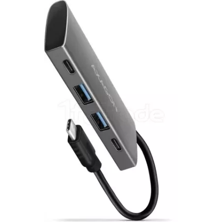 Hub USB-C 3.2AxagonHUE-4G2 - 4 ports USB-A/C (Gris) | MonPC.Store