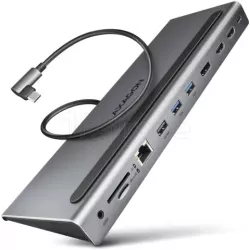 Station d'accueil USB-C 3.0AxagonHMC-4KX3(Gris) | MonPC.Store