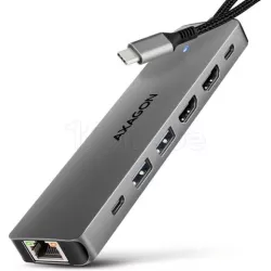 Station d'accueil portable USB-C 3.0AxagonHMC-7HX2(Gris) | MonPC.Store