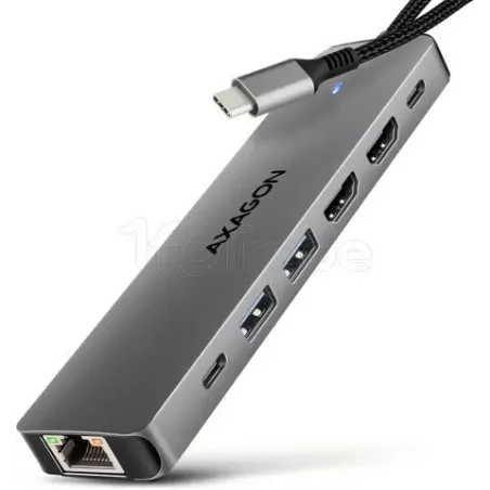 Station d'accueil portable USB-C 3.0AxagonHMC-7HX2(Gris) | MonPC.Store