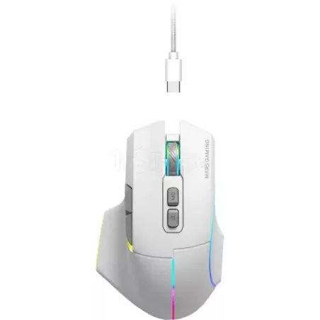 Souris sans fil GamerMars GamingMMW-VectorRGB (Blanc) | MonPC.Store