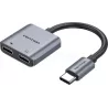AdaptateurVentionUSB-C vers USB-C Audio 0.1m (Gris) | MonPC.Store