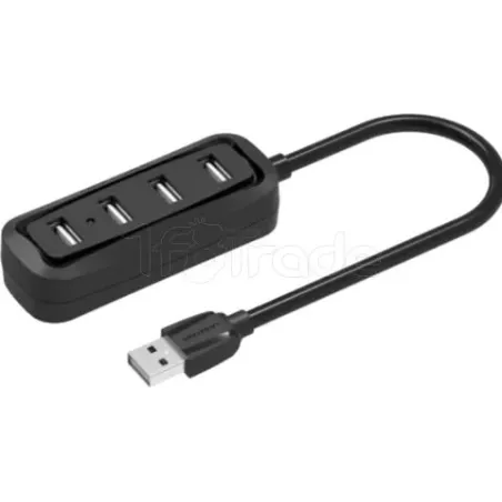Hub USB 2.0Vention4 ports USB-A 1m (Noir) | MonPC.Store