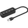 Hub USB 2.0Vention4 ports USB-A 1m (Noir) | MonPC.Store
