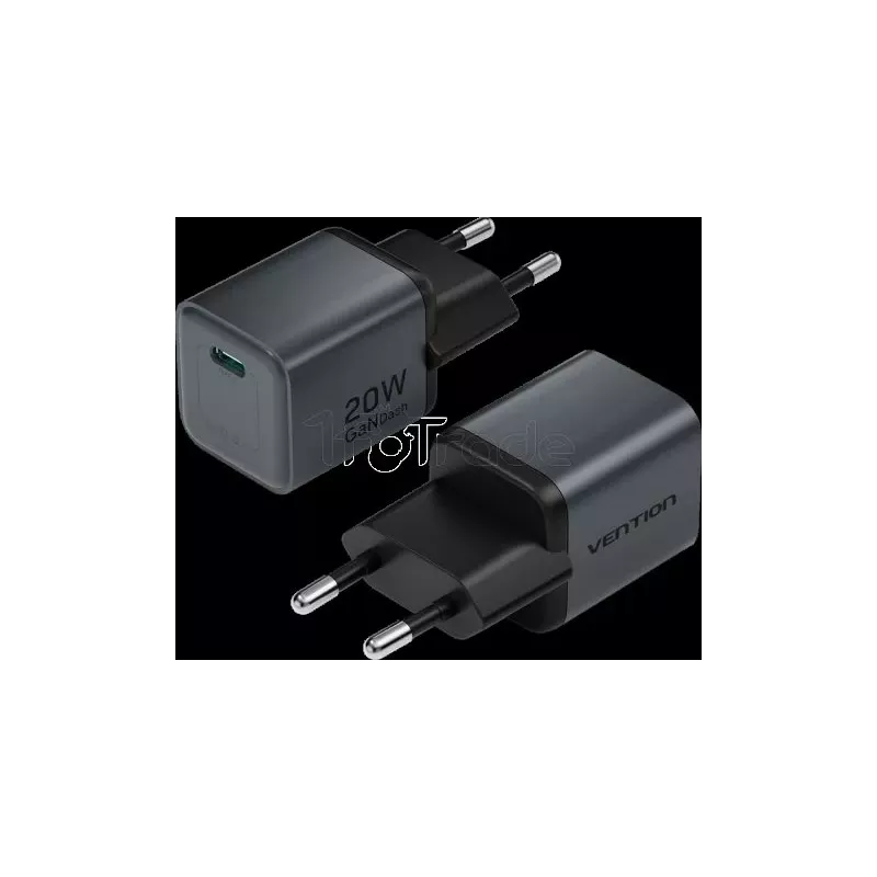 Chargeur secteurVentionUSB-C 20W (Noir) | MonPC.Store