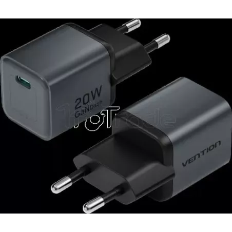 Chargeur secteurVentionUSB-C 20W (Noir) | MonPC.Store