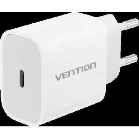 Chargeur secteurVentionUSB-C + Cable USB-C M/M 1m 20W… | MonPC.Store