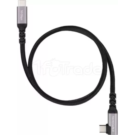 Cable coudéNanocableUSB-C M/M 100W 0.5m (Noir) | MonPC.Store