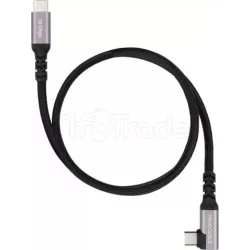 Cable coudéNanocableUSB-C M/M 100W 1m (Noir) | MonPC.Store
