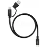 CableNanocableUSB-A/USB-C vers USB-C M/M 1m (Noir) | MonPC.Store