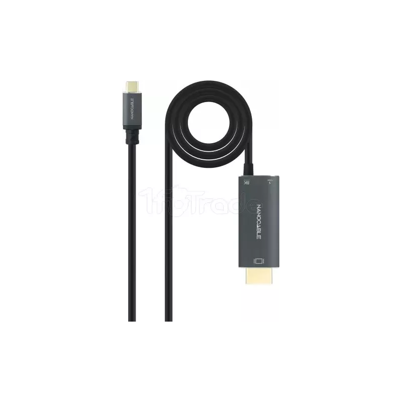 CableNanocableUSB-C vers HDMI mâle/USB-C femelle 1.8m… | MonPC.Store