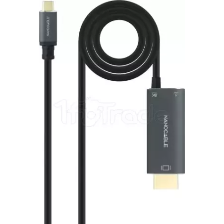 CableNanocableUSB-C vers HDMI mâle/USB-C femelle 1.8m… | MonPC.Store
