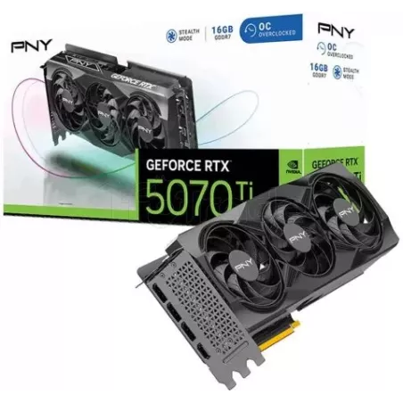 Carte GraphiquePNYGeForce RTX 5070 TiTriple Fan OC16Go | MonPC.Store