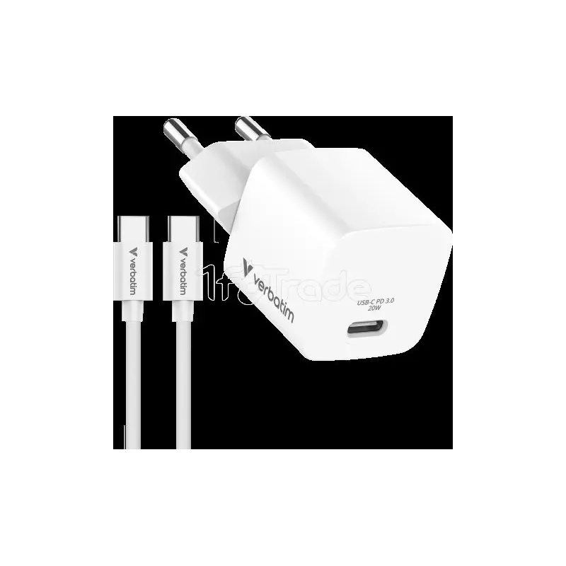 Mini chargeur secteurVerbatimGaN USB-C avec cable… | MonPC.Store