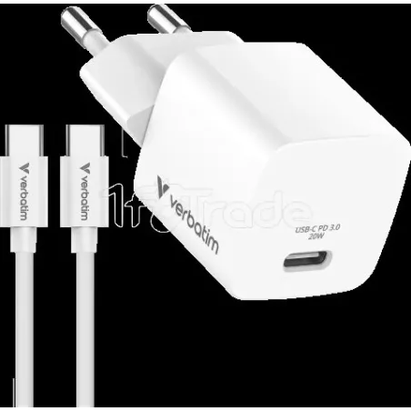 Mini chargeur secteurVerbatimGaN USB-C avec cable… | MonPC.Store