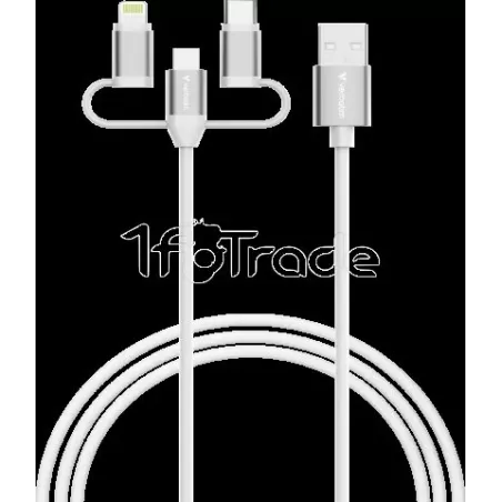 Cable AdaptateurVerbatimUSB-A vers micro-B + USB-C +… | MonPC.Store
