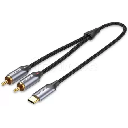 Cable audioVentionUSB-C vers 2x RCA M/M 3m (Gris) | MonPC.Store