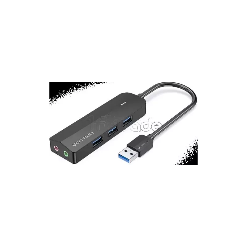 Hub USB 3.0Vention- 6 ports 3x USB-A + 2x Jack 3.5mm… | MonPC.Store