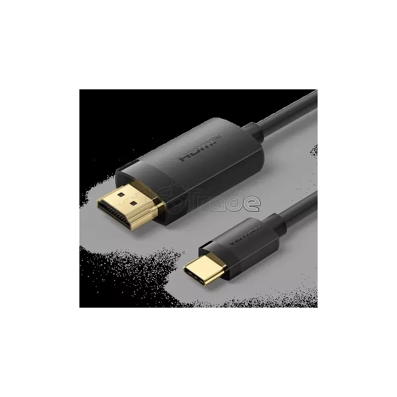 Cable AdaptateurVentionUSB-C vers HDMI M/M 2m (Noir) | MonPC.Store